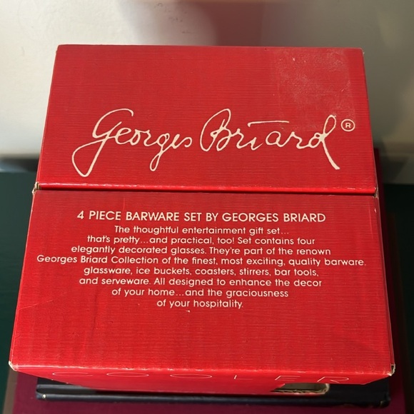 Vintage NOS Georges Briard Etched Frosted Dove Bird Glass Tumblers Set of 4 - Picture 6 of 9